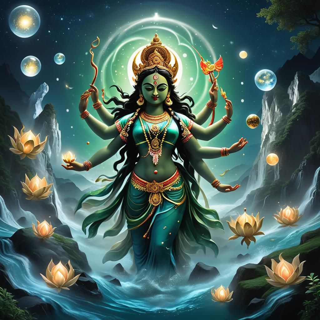 Ma Durga in Surrealist Digital Art
