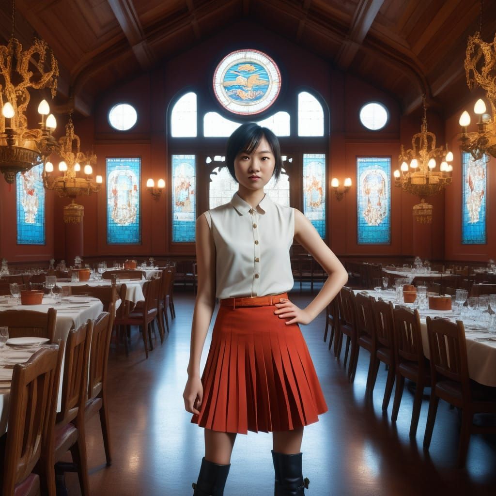 Stoic Chinese Heroine Dines in Opulent Grandeur