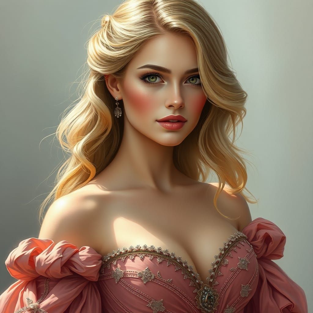 Royal Vesper Woman Portrait in Anime Style