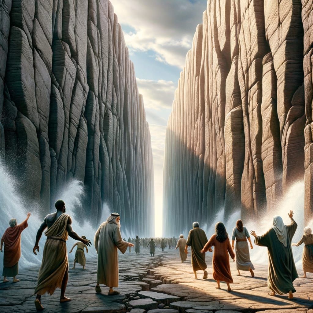 Red Sea Parting: A Grand and Realistic Scene