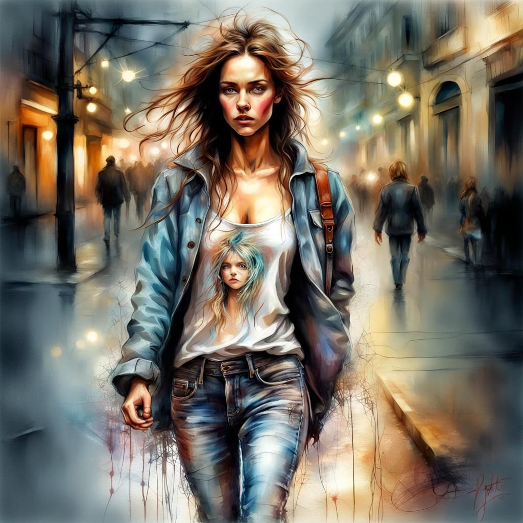 Walking in the street