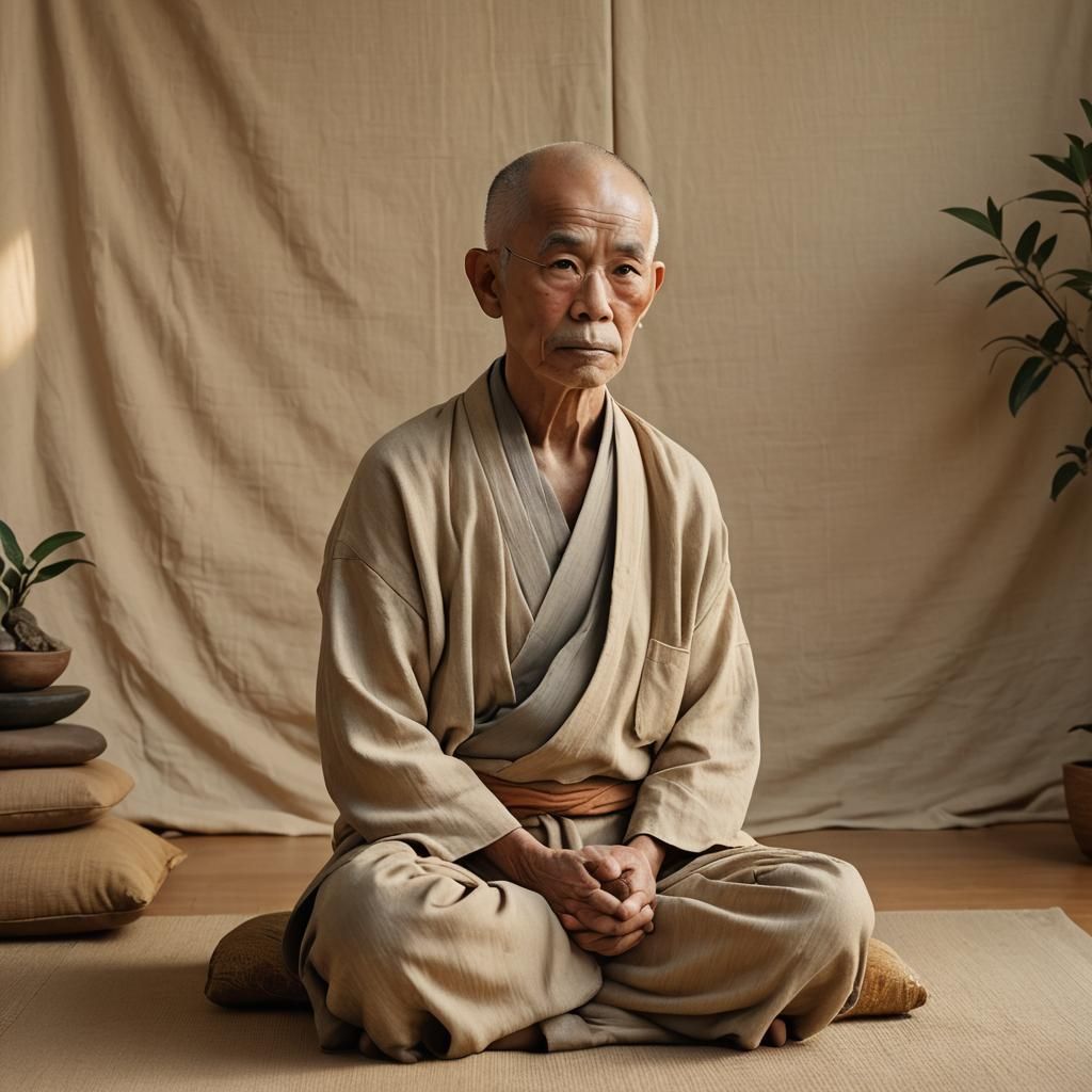 Serene Portrait of Roshi Joan Halifax in Contemplation