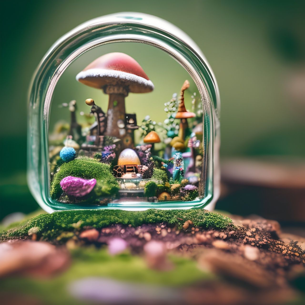 Miniature Wonderland in a Jar, Fantasycore Image