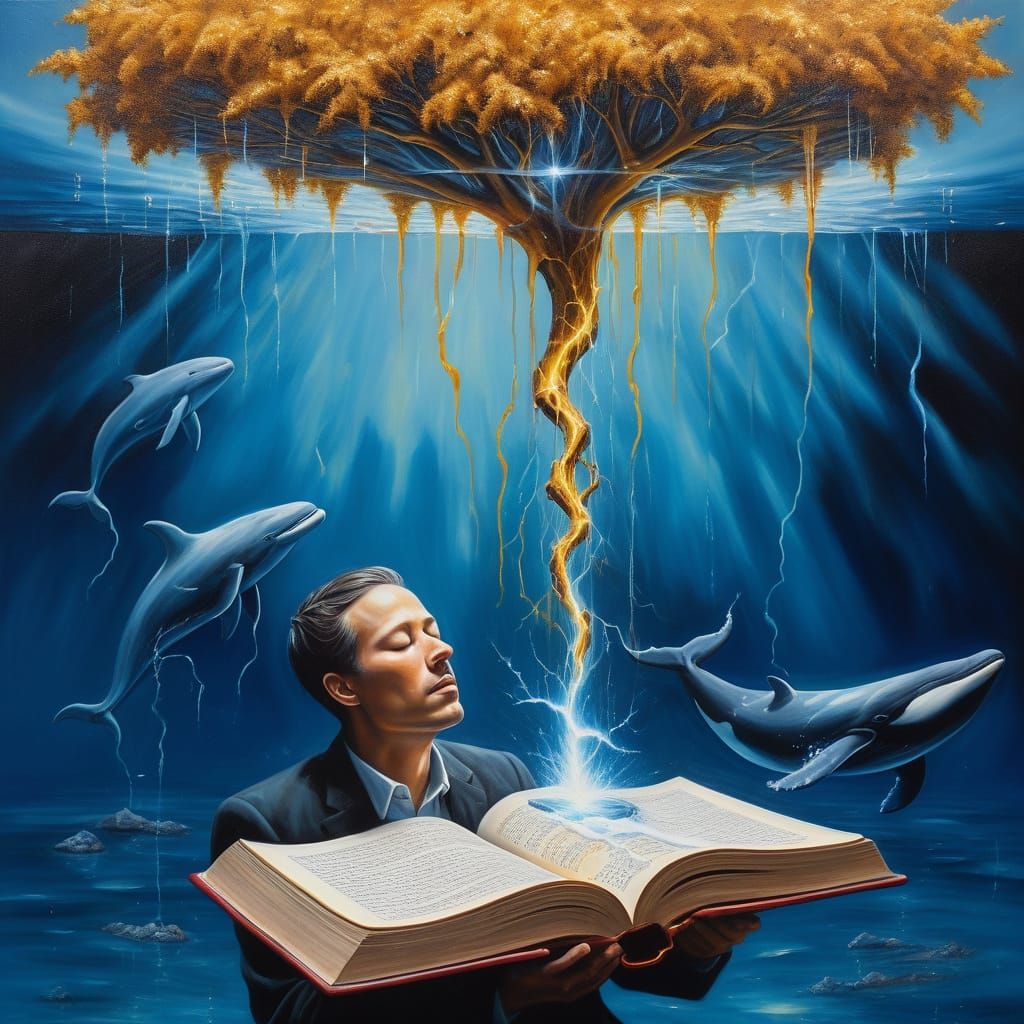 Ethereal Figure in Cosmic Vortex