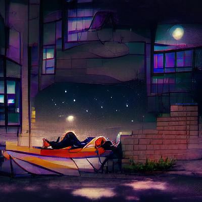 Serene Night Scene: An AI-Generated Artwork