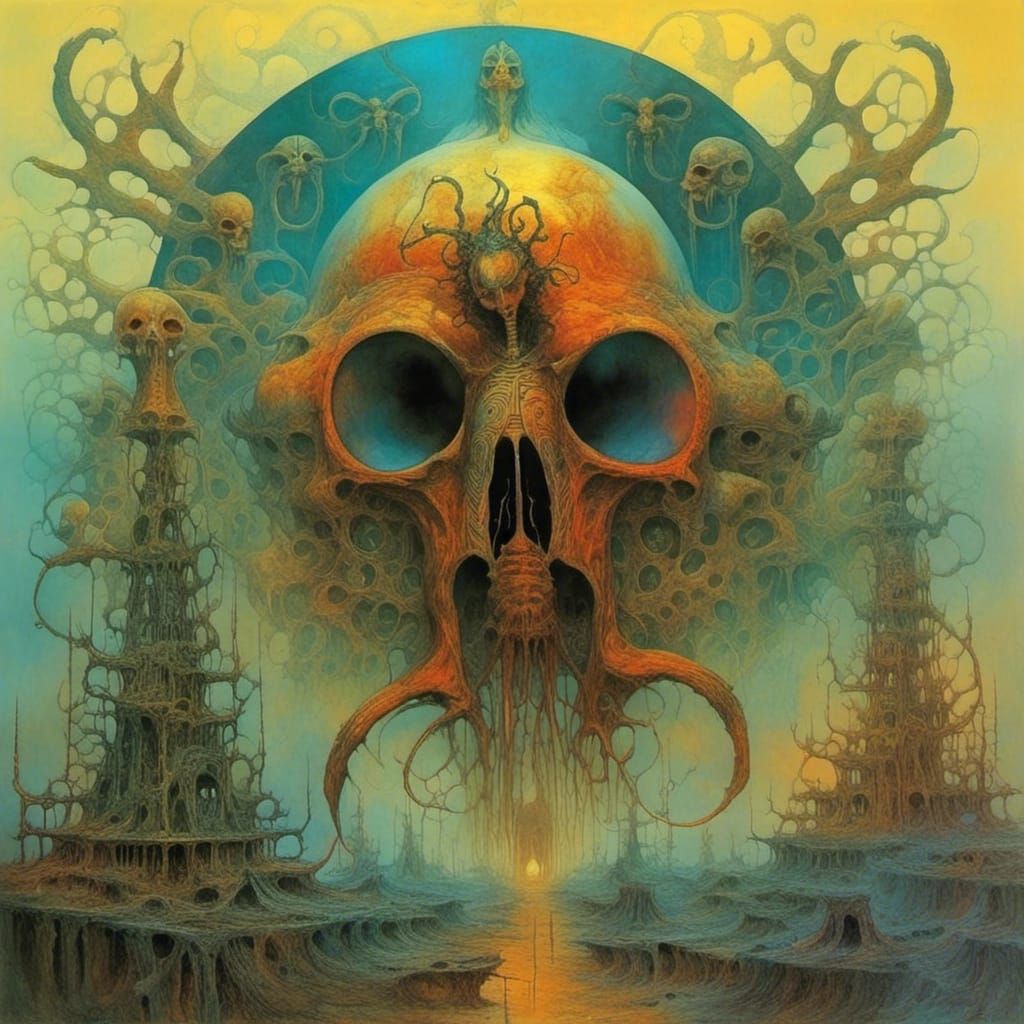 Surreal Zodiac Chart in Neo-Surrealist Style