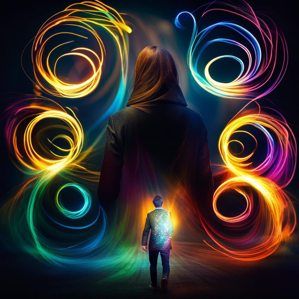 Ethereal Woman Steals Life Force in Dark Forest