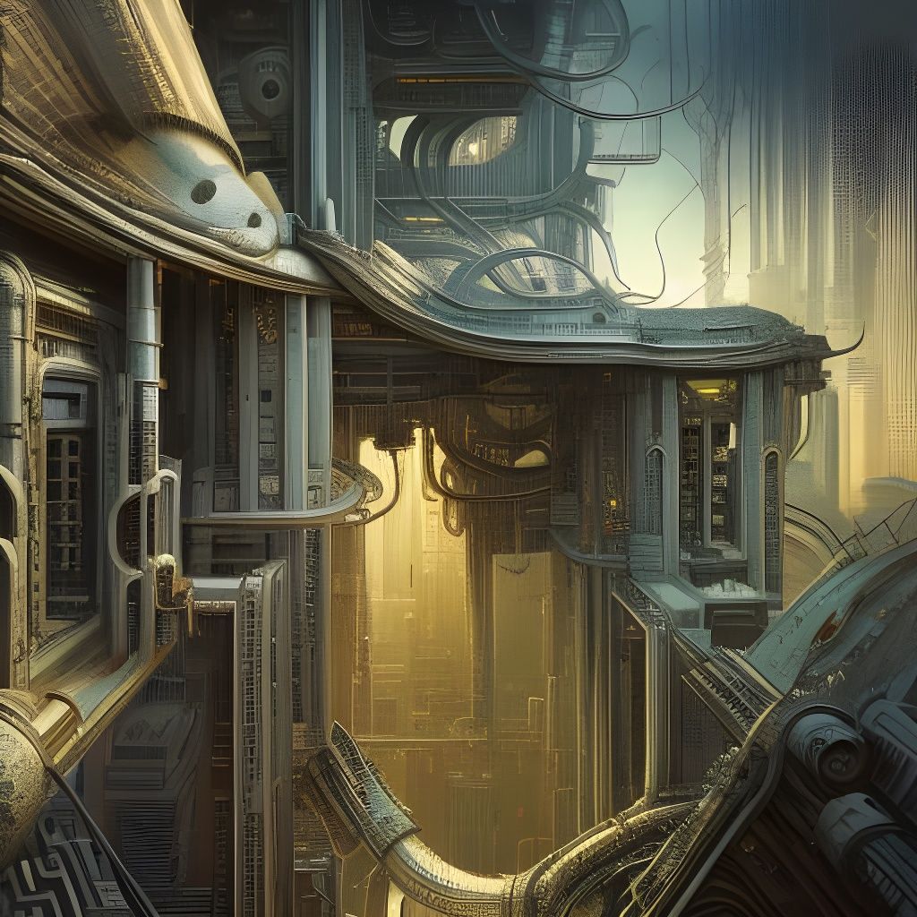 Cassette Futurism Miniature City by Android Jones