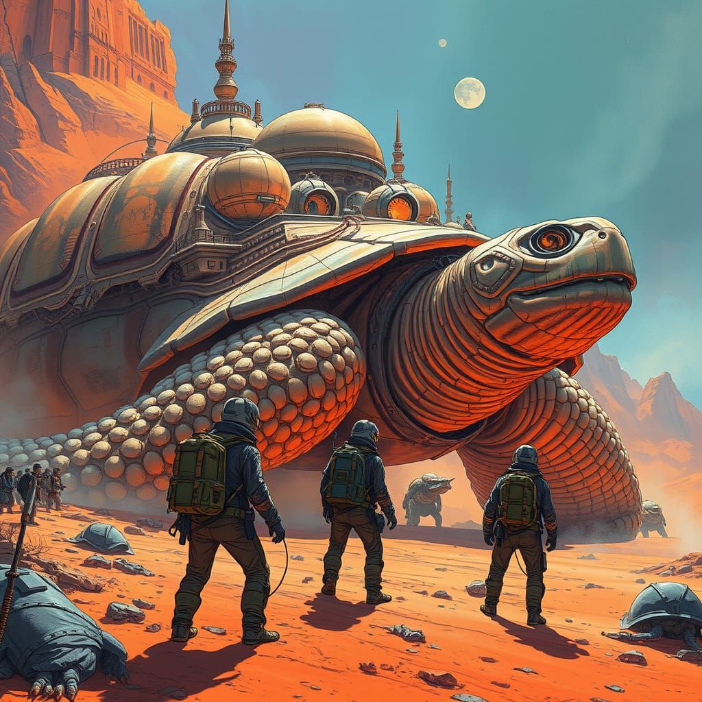 Lost City on Giant Tortoise: Sci-Fi Discovery
