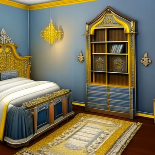 Romantic Old-fashioned Bedroom with Dreamcatcher