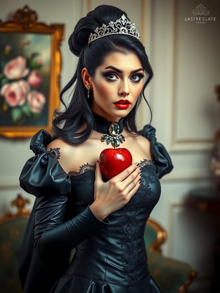 A man-sissy dressed in an elegant latex black gown, resembli...