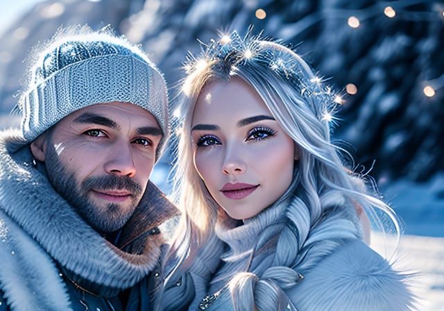 Romantic Sunset Silhouette in Norway, Digital Art