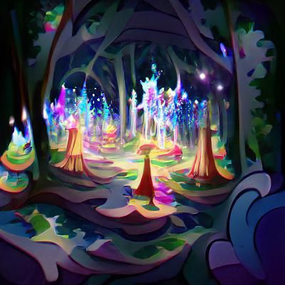 Enchanted Magic Forest Landscape