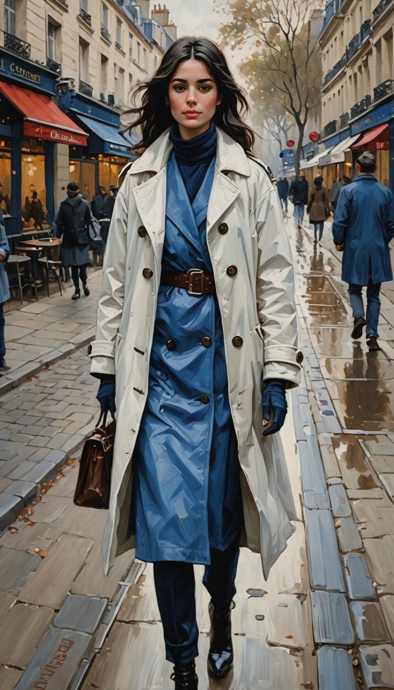 French Girl in Paris: Oil Painting by James Gurney