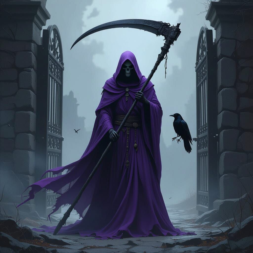 Grim Reaper with Raven Scythe and Gate