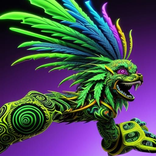 Psychedelic Cartoon Stoners in 3D Art Style