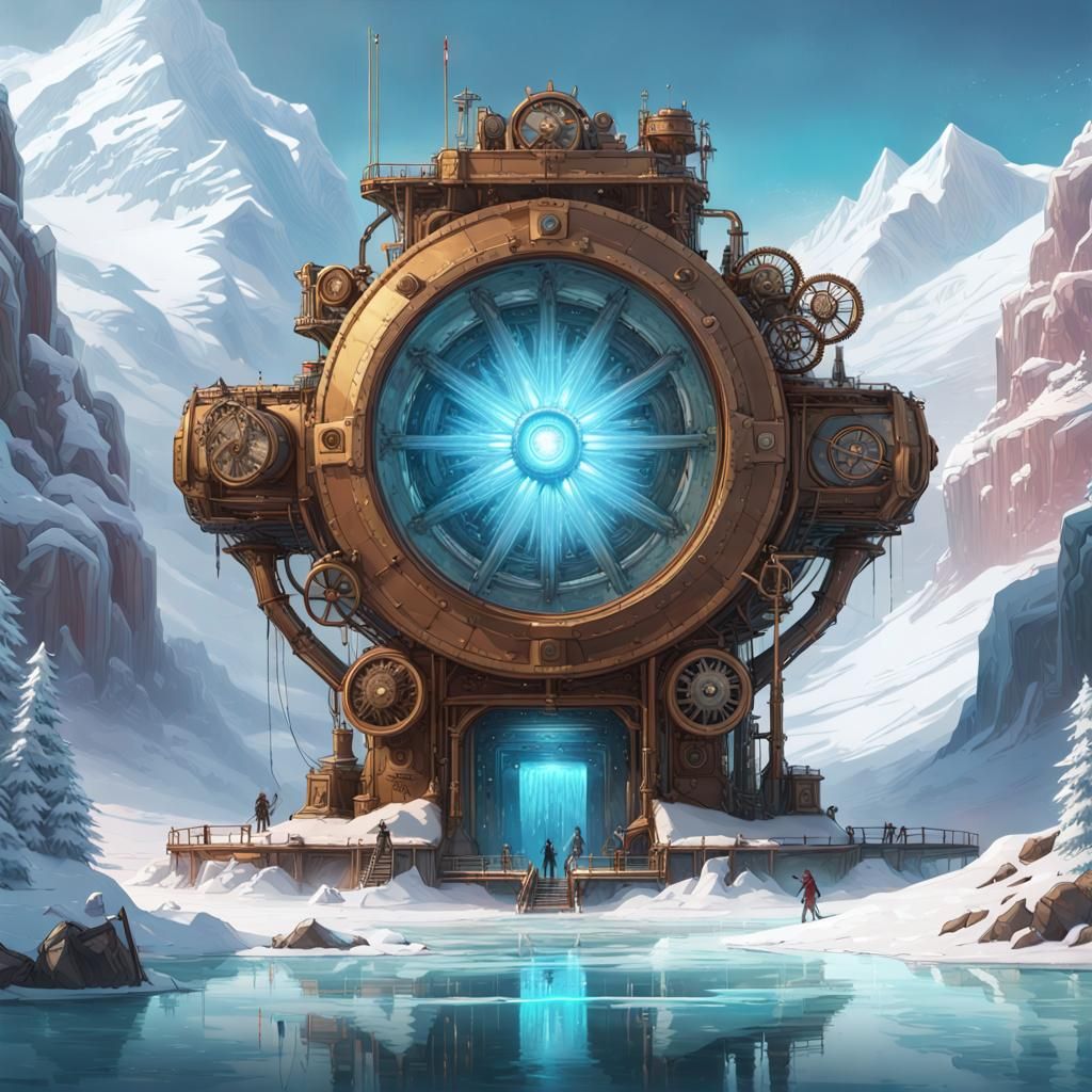 Steampunk Laser Creates Tropical Portal