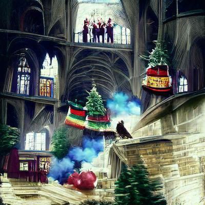 Hogwarts Christmas Scene