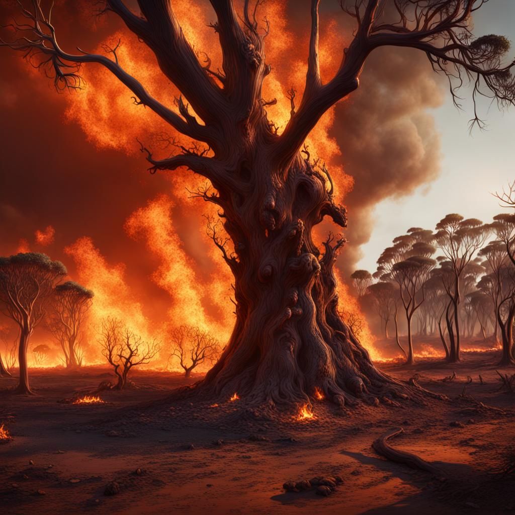 Australian Bushfire: Detailed Matte Painting in Unreal Engin...
