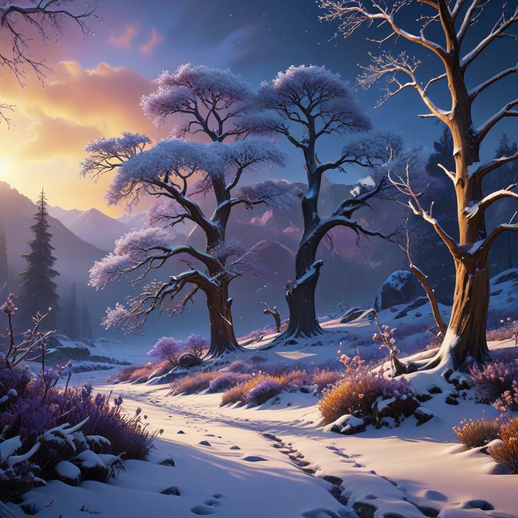 Winter Wonderland in Soft Focus, Cinematic Lighting