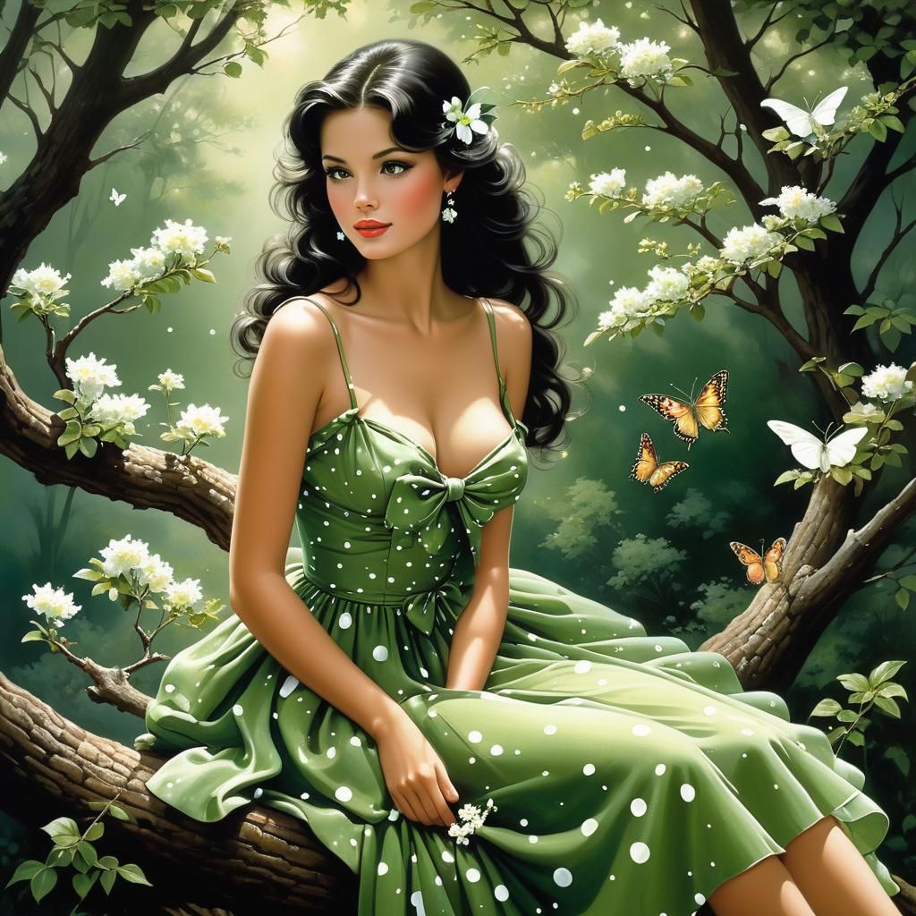 .Magical image of artistic illustration, fantasy, dreamy eth...