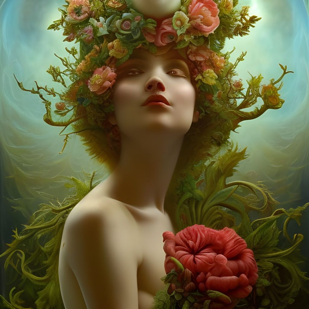 Mother Nature in Photorealistic Iridescent Colors