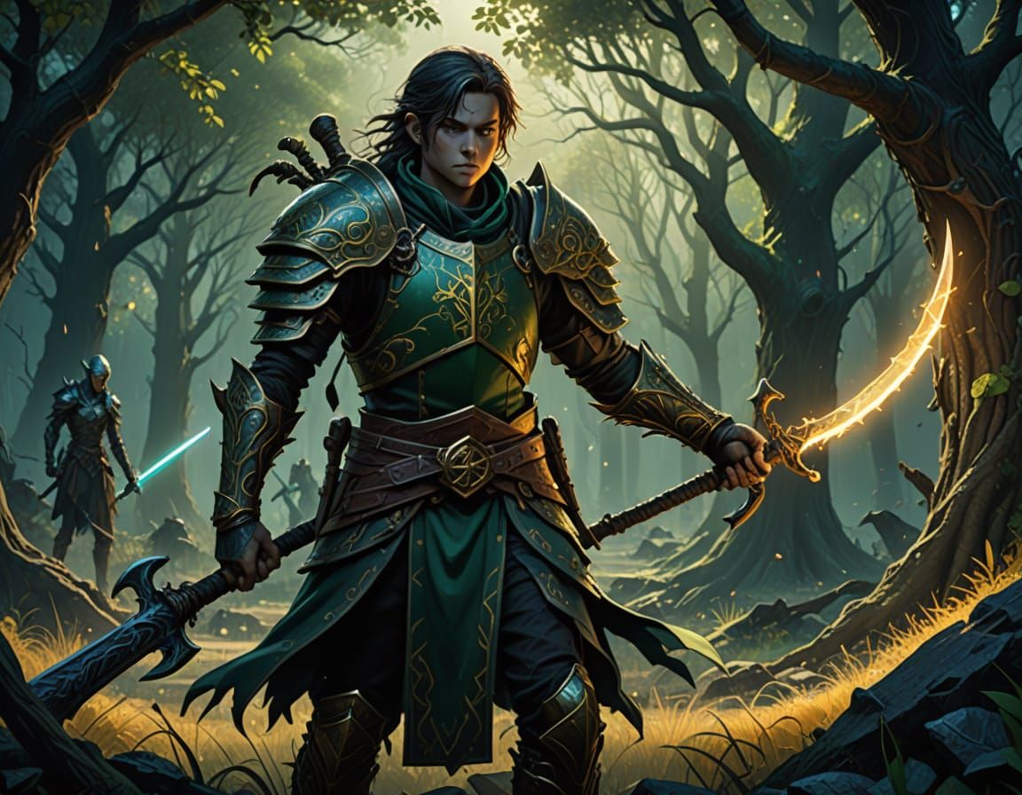 Dark Fantasy Concept Art of Epic Battle Scene