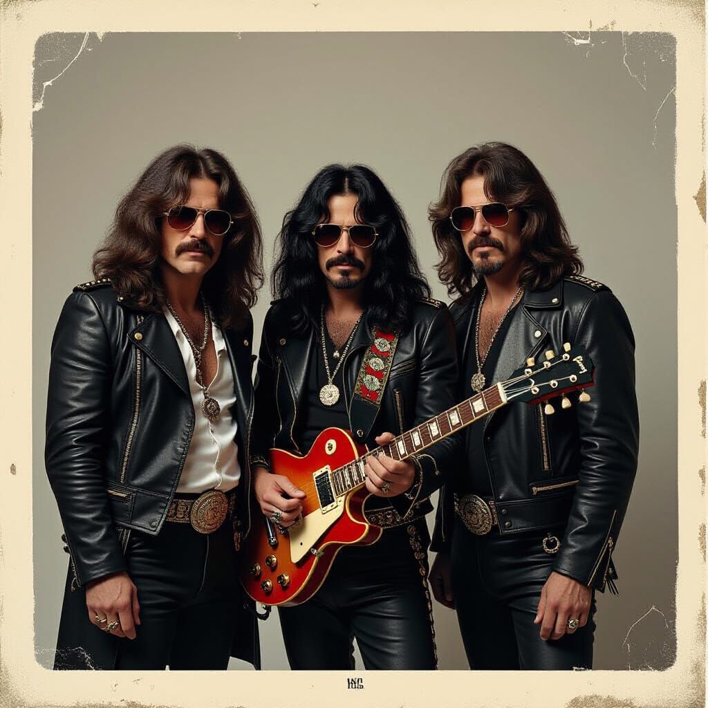 Black Sabbath in Soviet Style Vintage Photograph