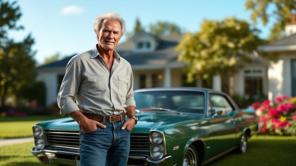 Clint Eastwood and Green Gran Torino: Photorealistic Suburba...