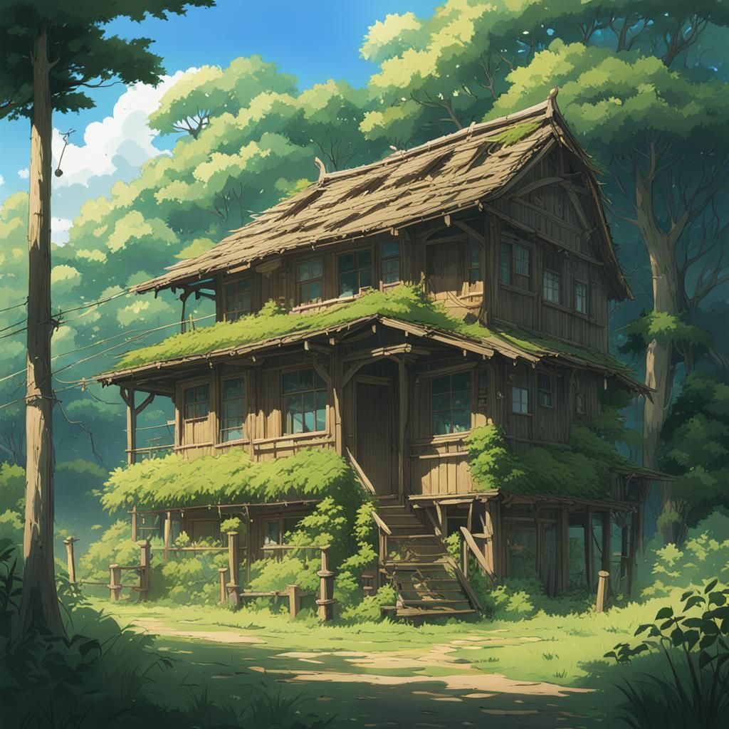Nature Reclaims an Old House: Studio Ghibli Style