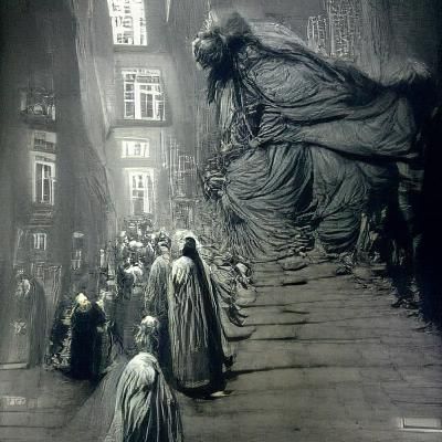Street Walker in German Expressionist Style