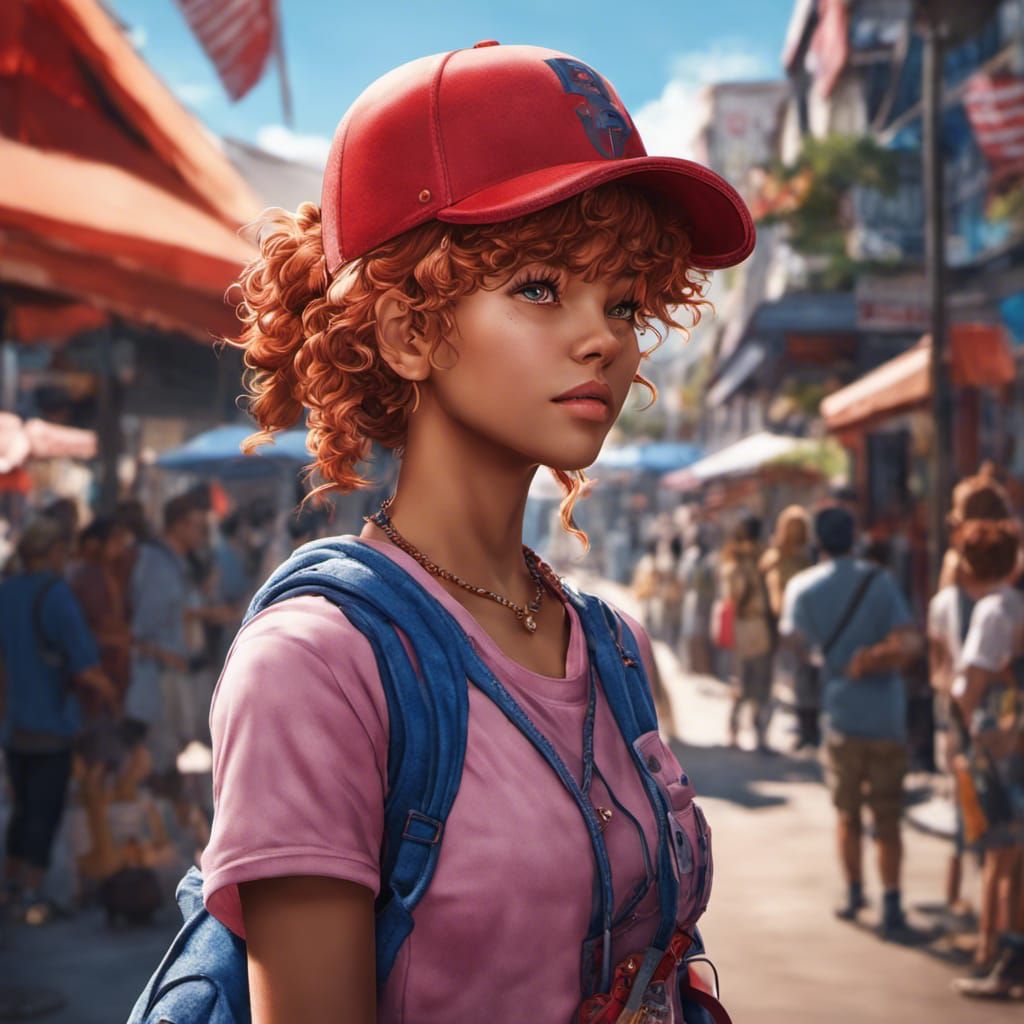 Anime Girl in Hyperrealistic Splash Art Style