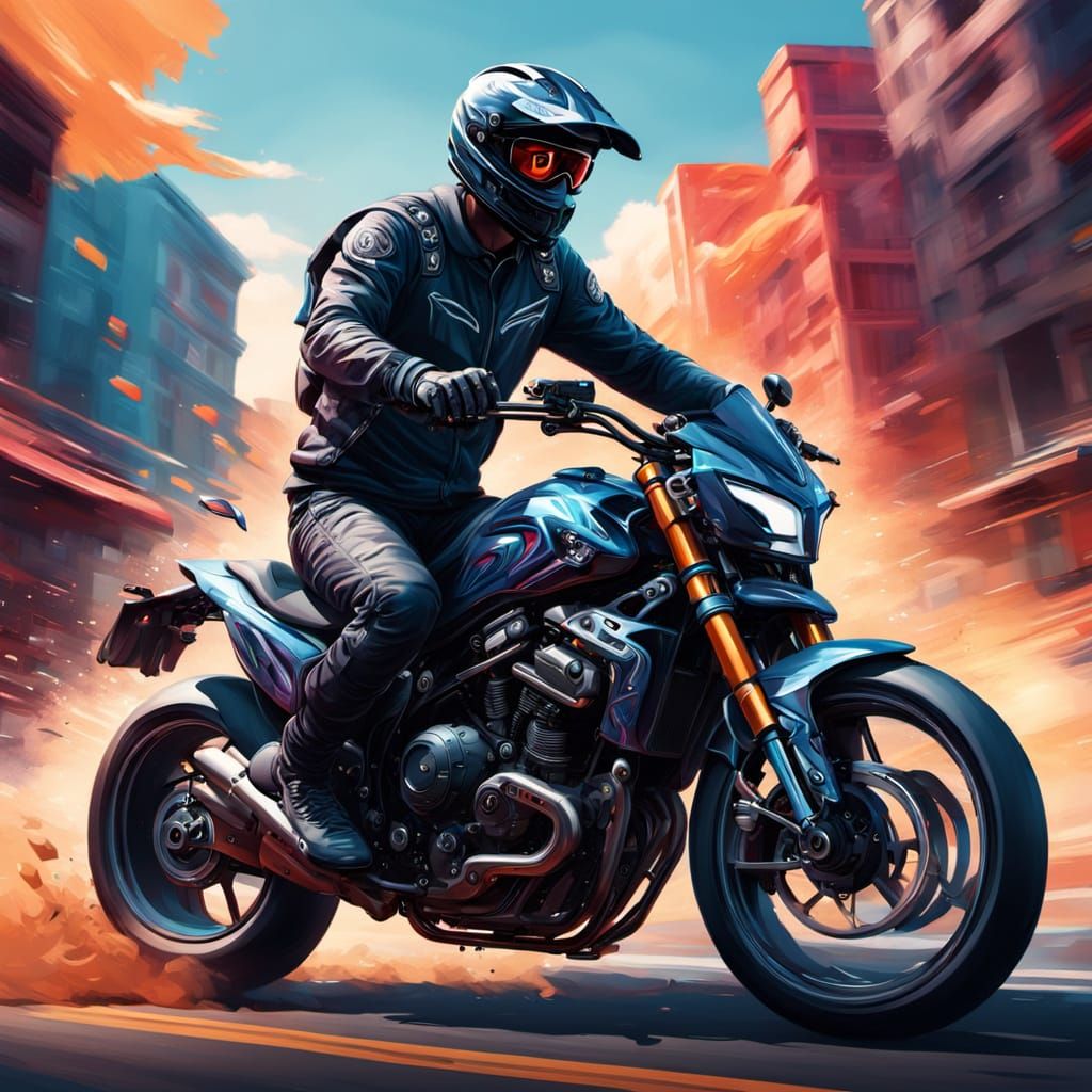 Hyperrealistic Phantom Cyclist Concept Art