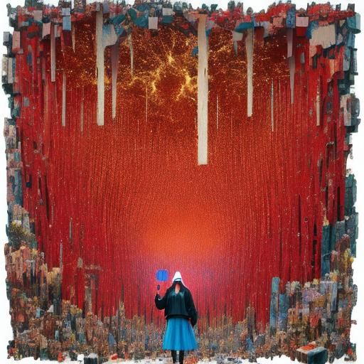 Hallucinatory Fractal Leaves: Vivid Oil Painting in 8K