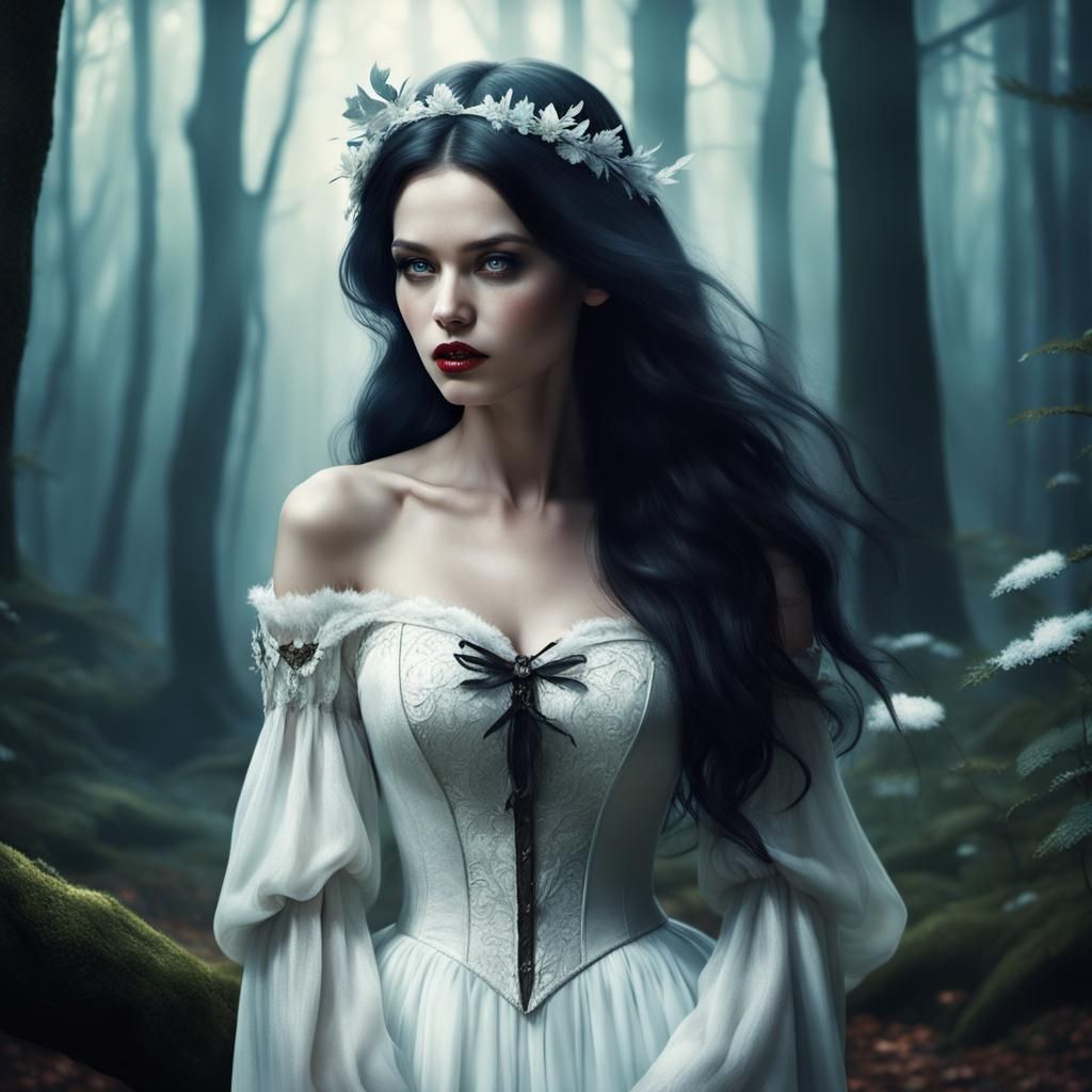 Snow White in Cinematic Digital Art Style