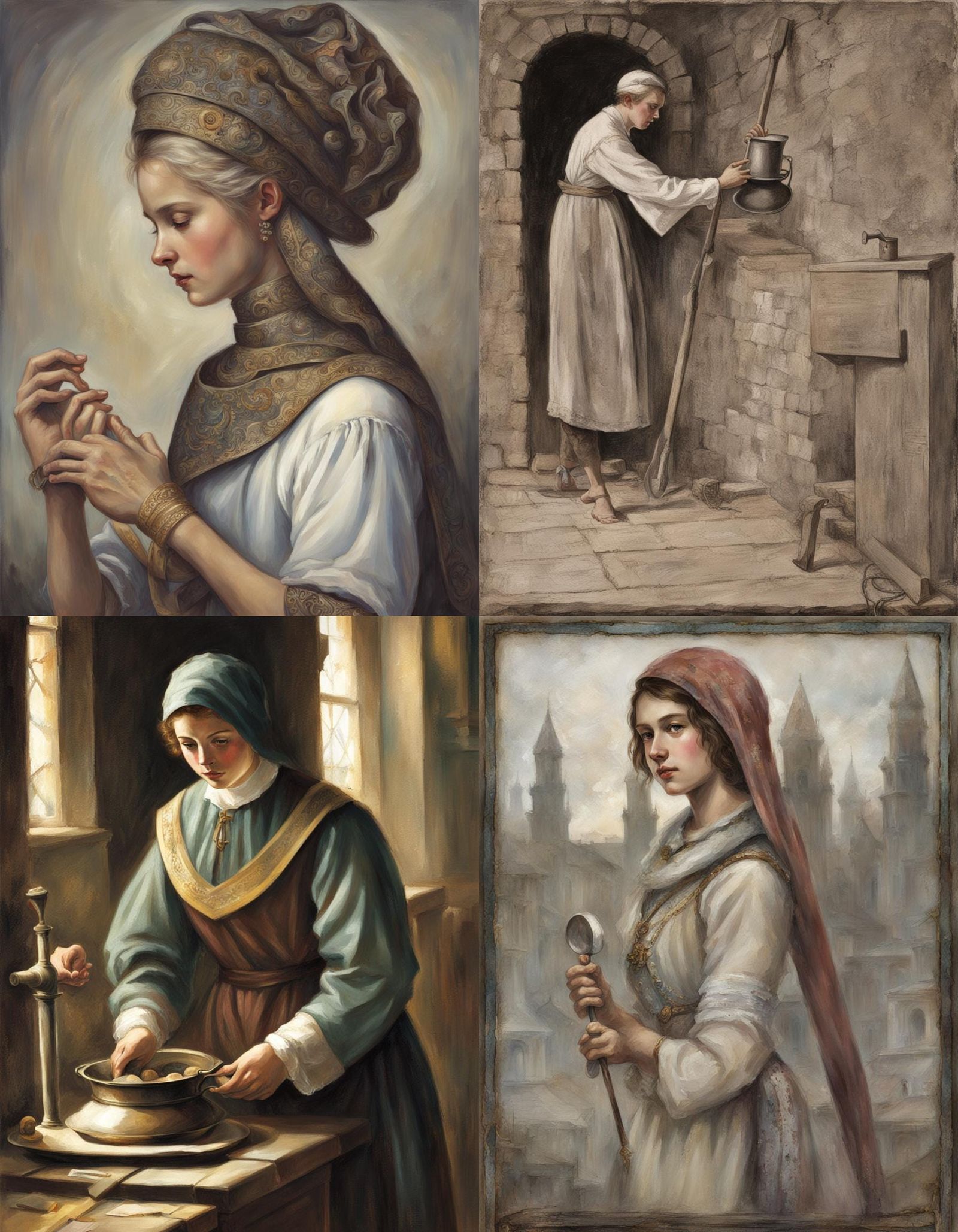 AI Image: Depiction of a Devoted Servant