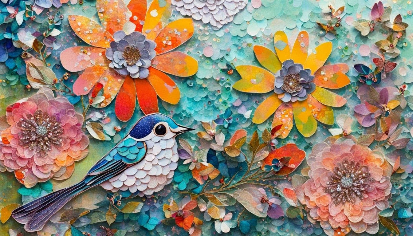 Vibrant Fauvist Masterpiece with Whimsical Blooms