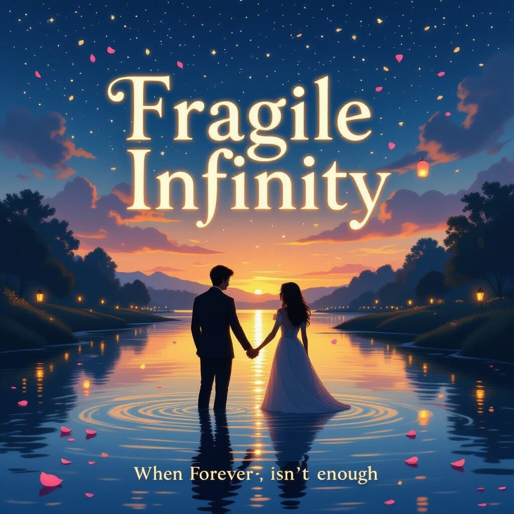 Romantic Twilight Couple on River Book Cover