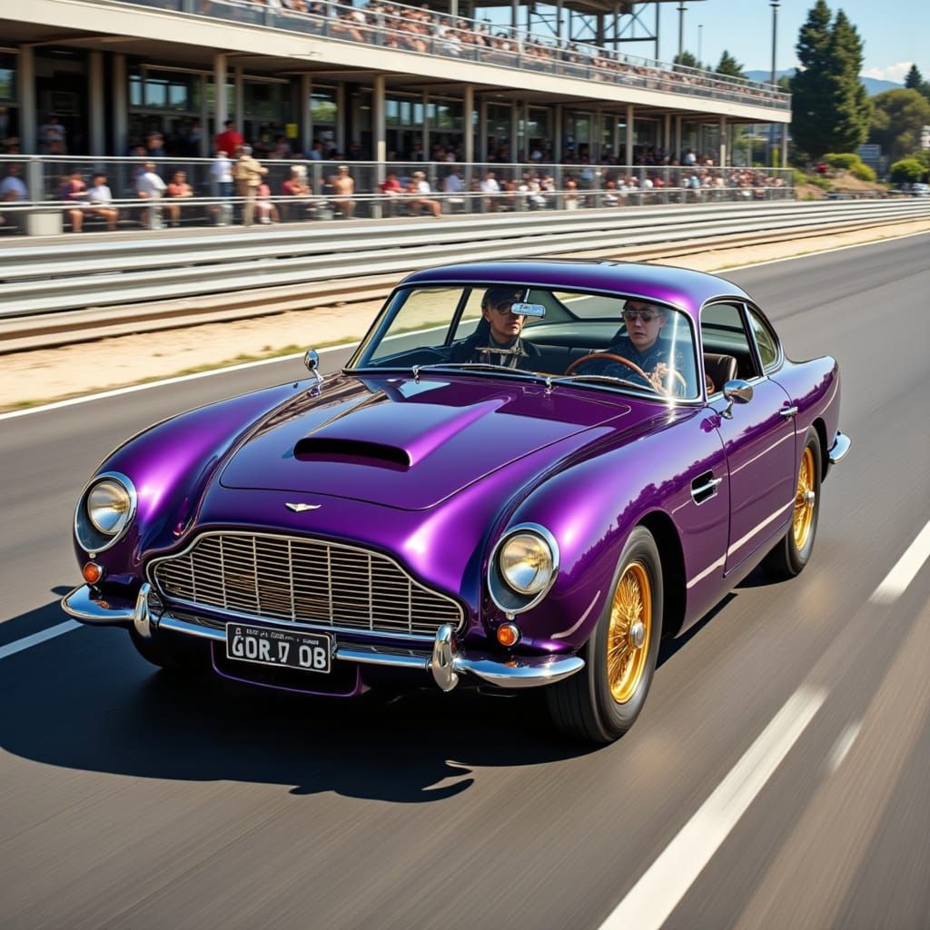 1959 Aston Martin DB4 on Italian Racetrack