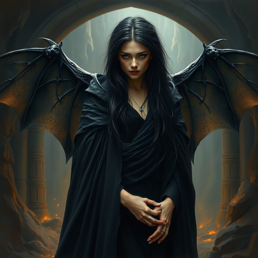 Lúthien Enters Angband in Mythic Matte Painting