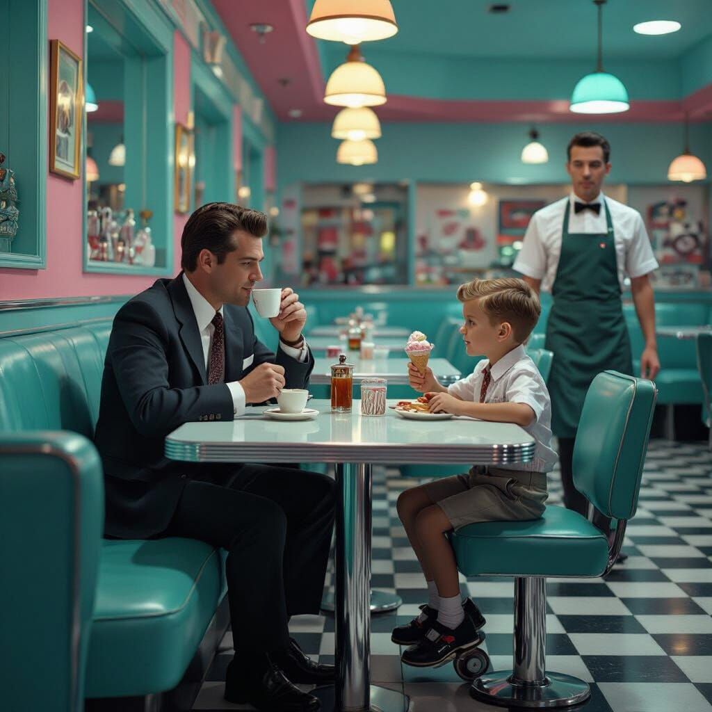 A father and son's day in the 50's