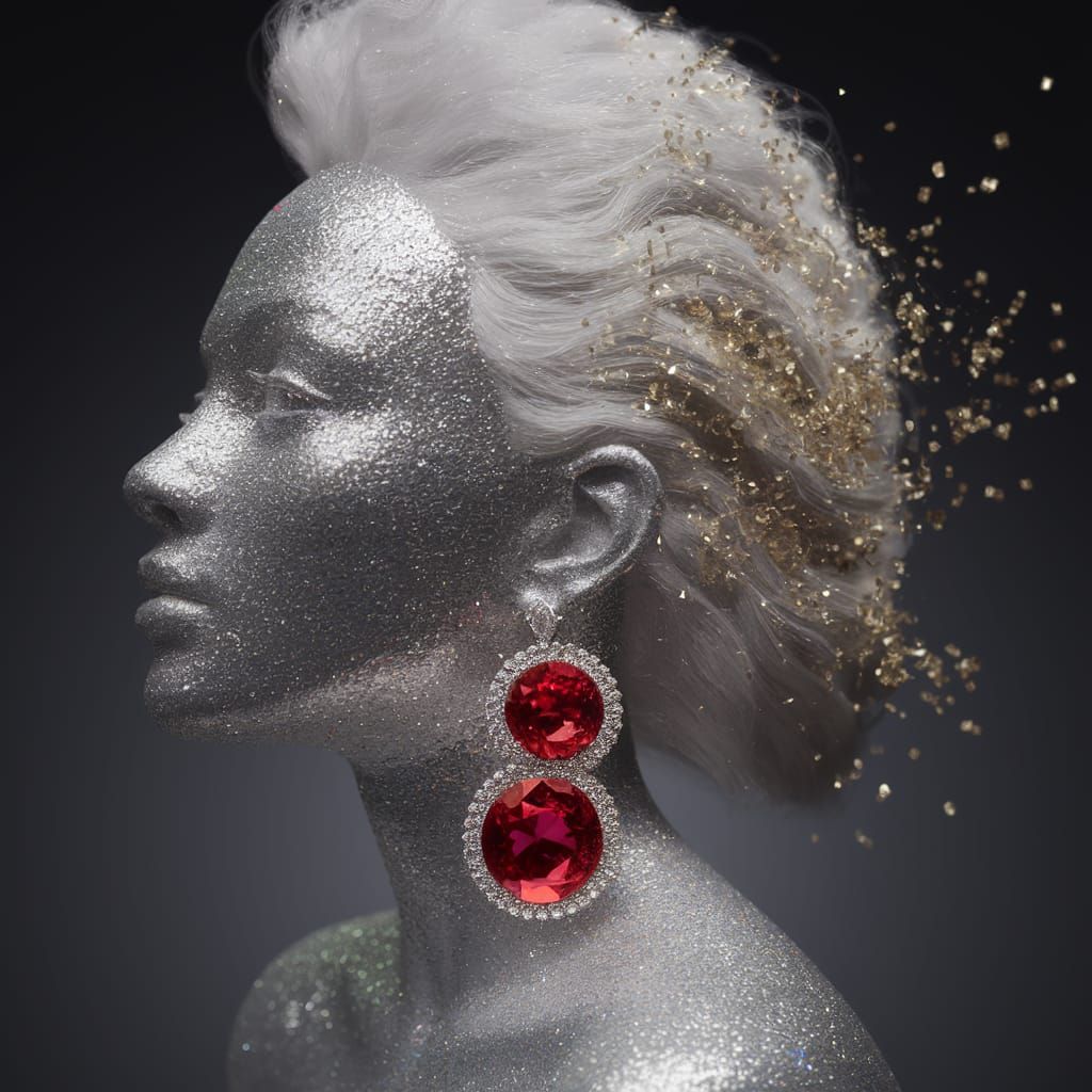 Surreal Emerald Earrings Shine with Klimt Glow