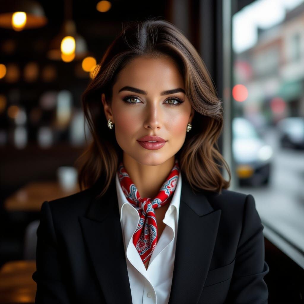 Confident Businesswoman Portrait in Moody Lighting
