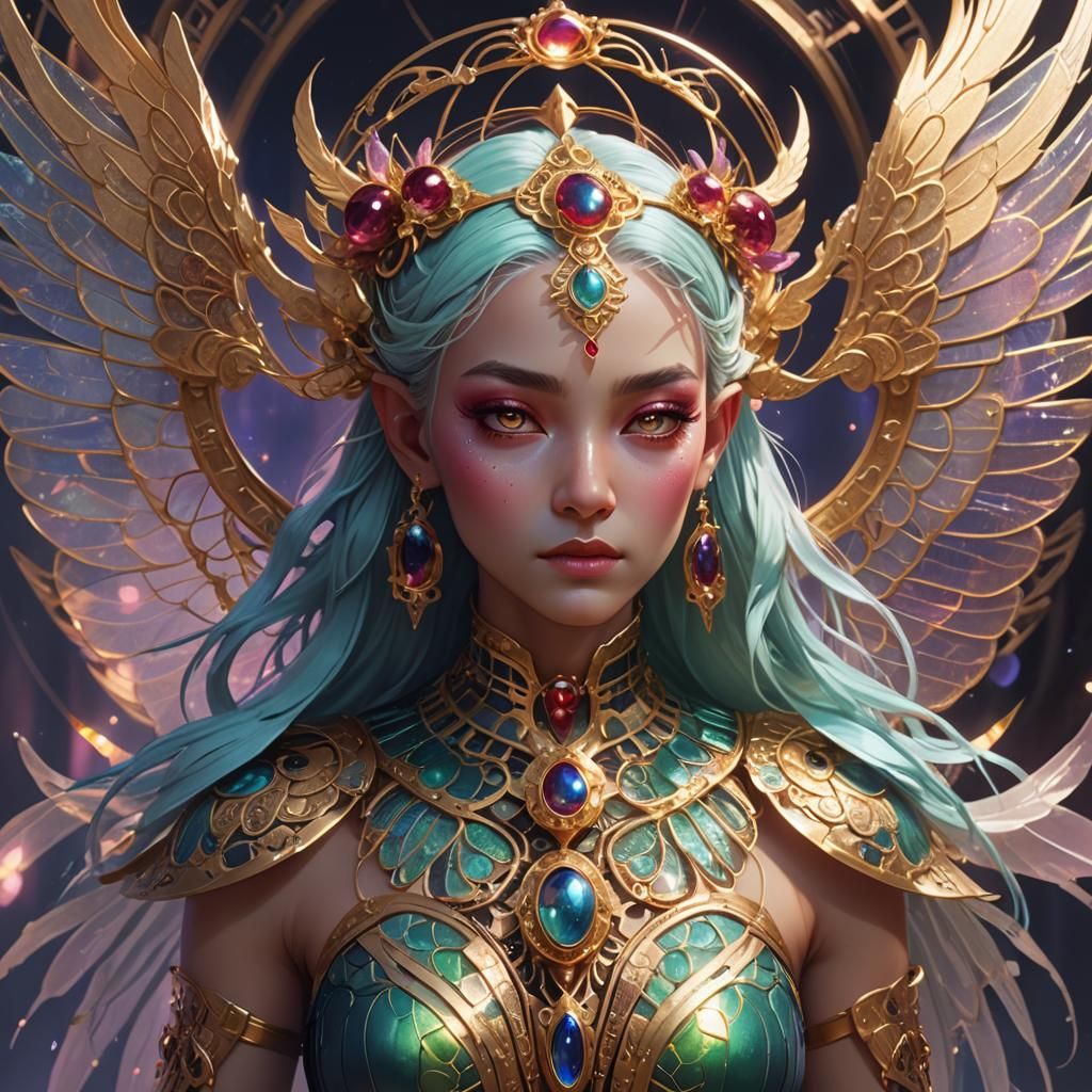 Scarab Beetle Divine Avatar in Anime Style