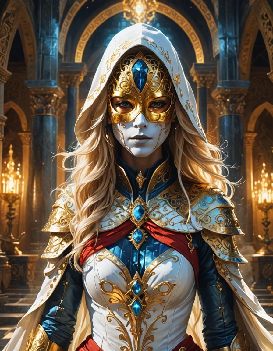 Fantasy Assassin in Baroque-inspired Digital Art