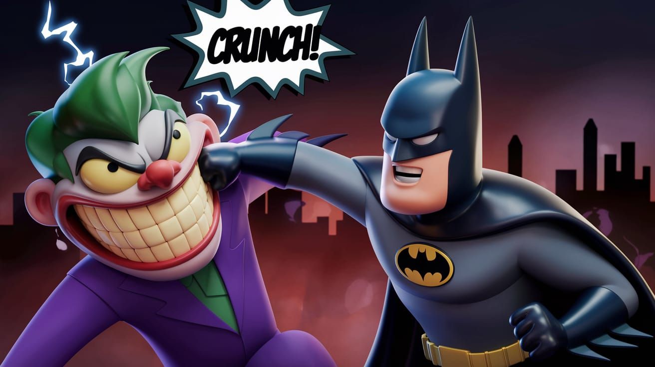 The Famous Batman Onomatopoeian Punch