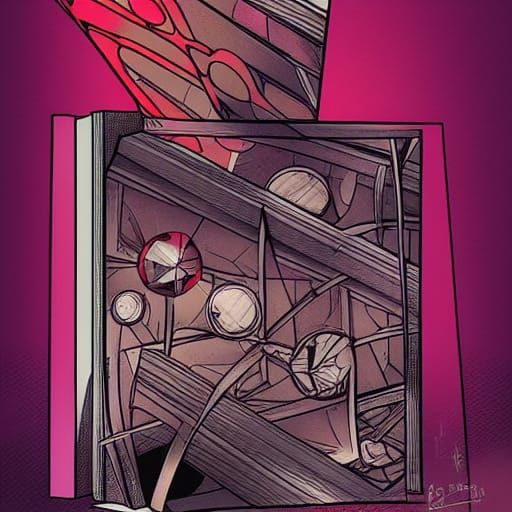 Distorted Reflections in Comic Book Style