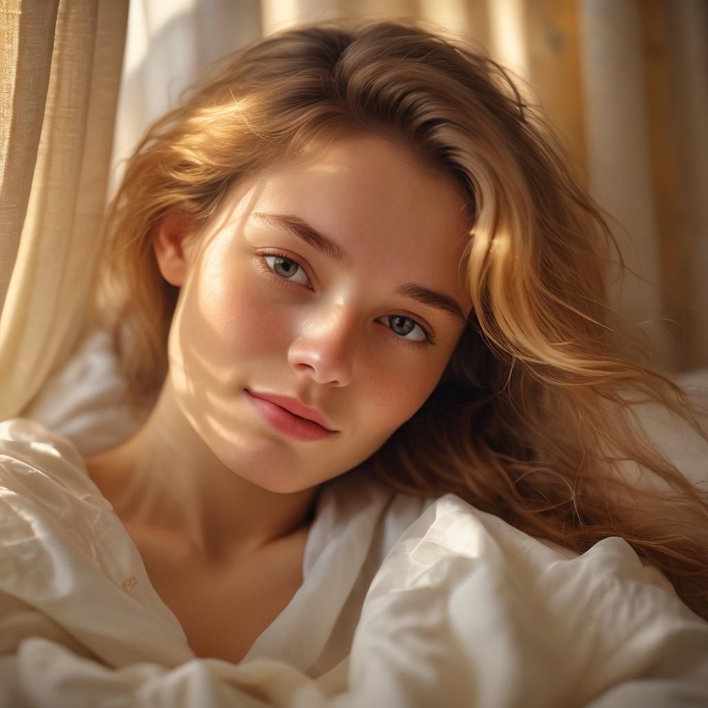 Cozy Morning Portrait in Soft Impressionist Style
