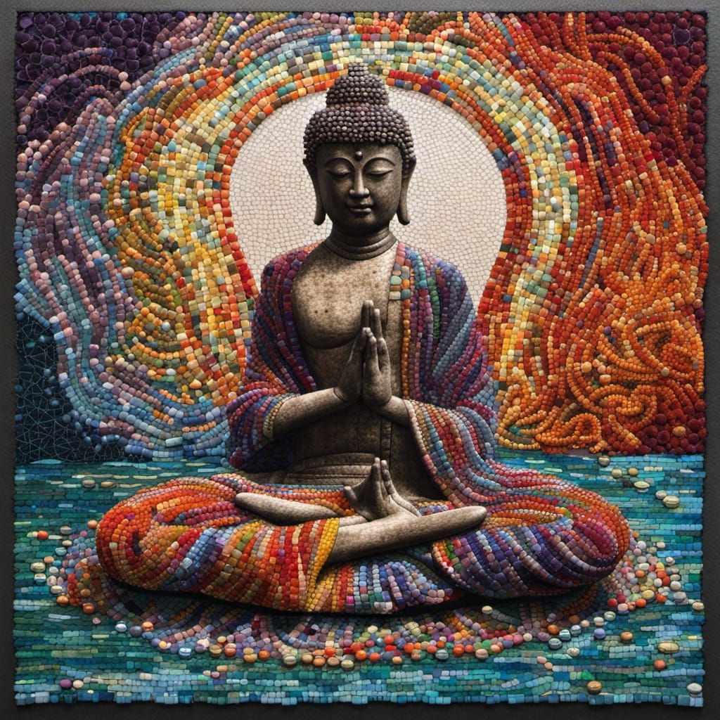 Beaded Mosaic Buddha