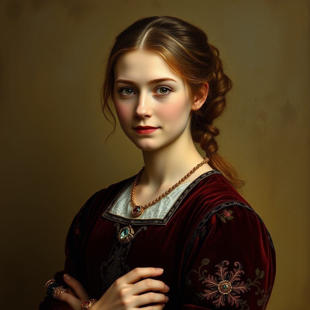 Regal Beauty in Tudor Velvet